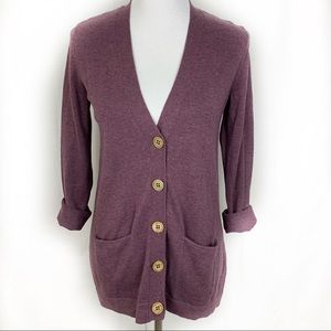 J. Jill V Neck Grandpa Style Cardigan Sweater